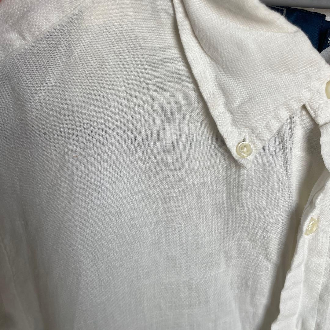 Polo by Ralph Lauren ホワイト リネン100% シャツ