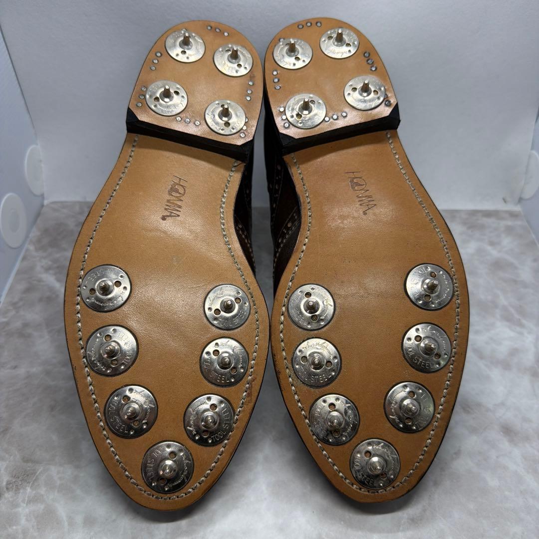 超希少 デッドストック 本間ゴルフ バッファロー革 ゴルフシューズ 25cm
