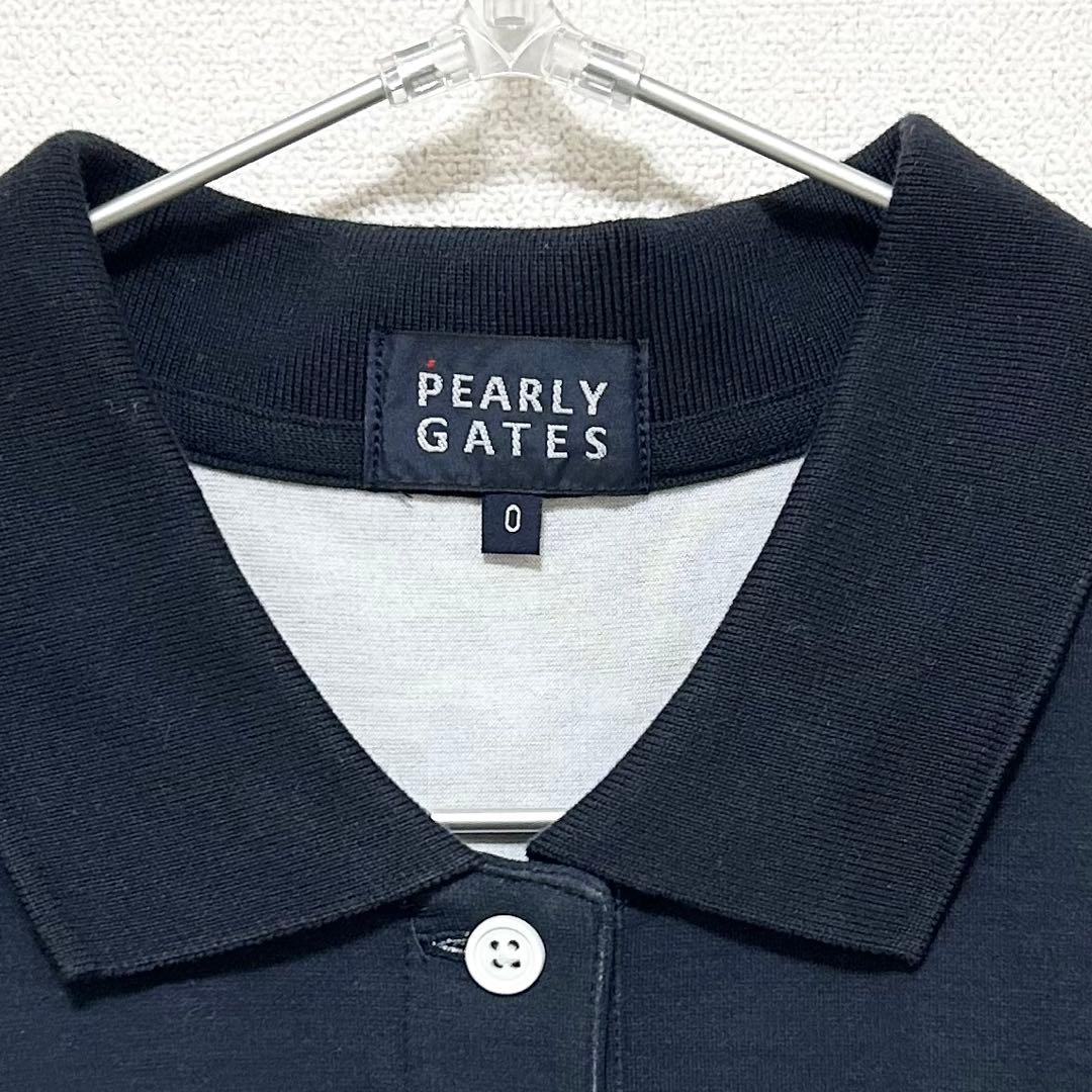 0136 PEARLY GATES 半袖ポロワンピース 0サイズ ボーダー柄