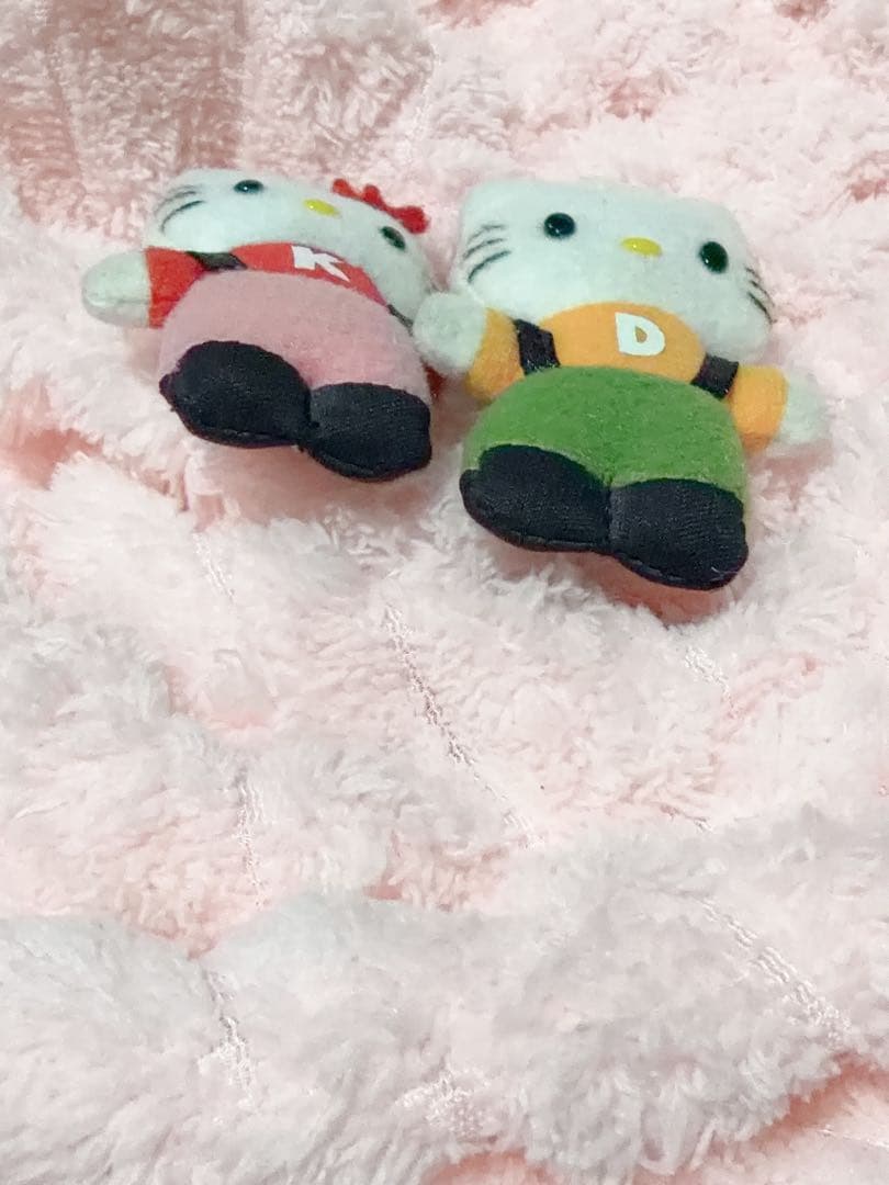 2001年ハローキティ×ダニエルキーホルダー　マスコットぬいぐるみ　平成レトロ