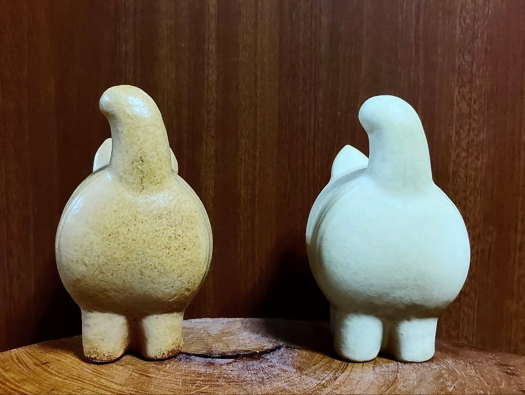 リサラーソン　ディエチキャット２点セット　アイボリー＆ベージュ　美品