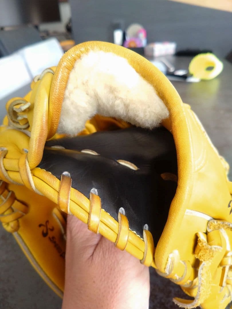 Mizuno Pro 軟式グローブ イエロー ミズノプロ