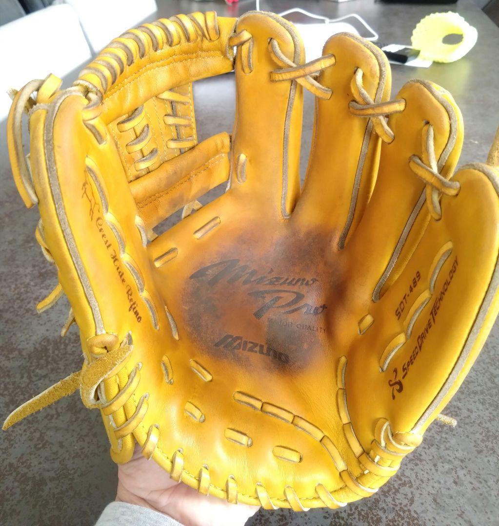 Mizuno Pro 軟式グローブ イエロー ミズノプロ