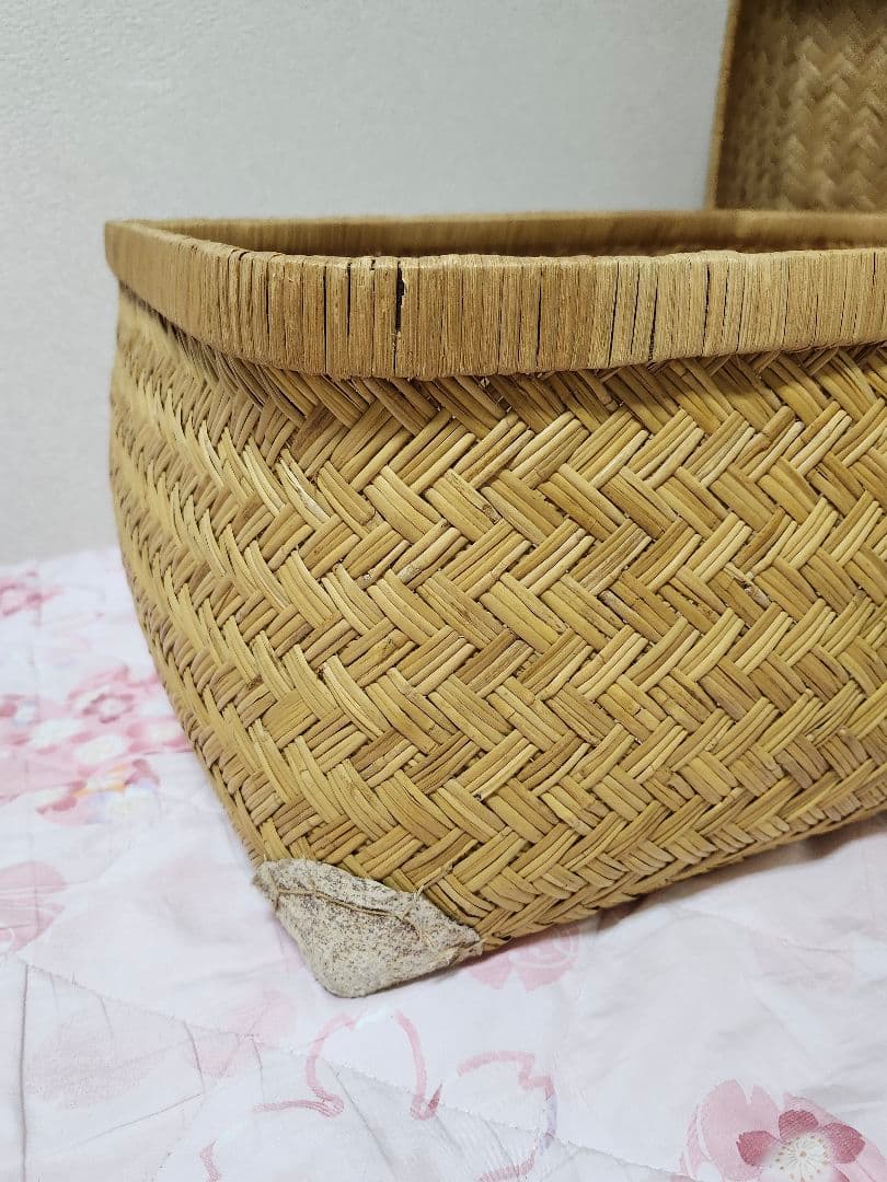 竹行李 ごうり 籠 カゴ 収納 かご バスケット 古道具
