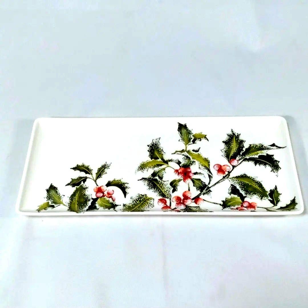 ☆美品廃盤☆GIEN HOLLY ホリーケーキディッシュ 35cm×15.5cm