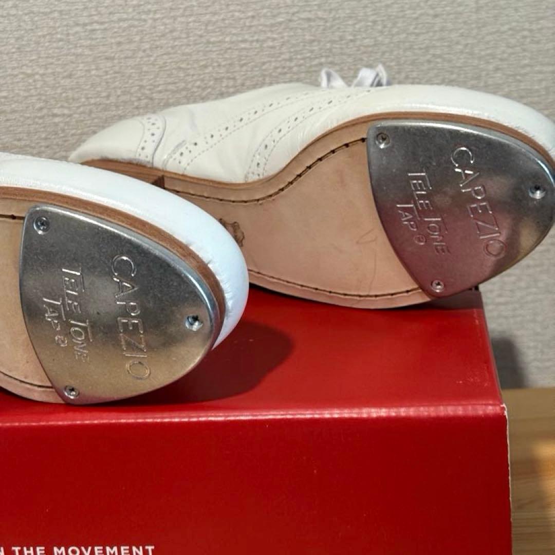【新品未使用品】(26.5cm)CAPEZIO タップシューズ 白 10W