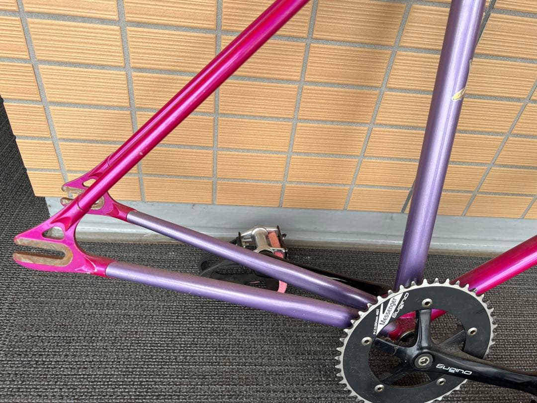 ま*ん様 MAKINO ピスト フレーム NJS ピンク 紫 マキノ 競輪