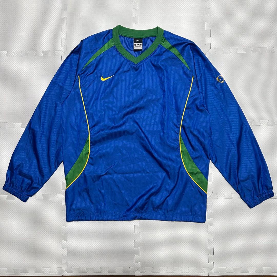 NIKE ピステ　セットアップ　L ブルー　刺繍ロゴ　サッカー　フットサル