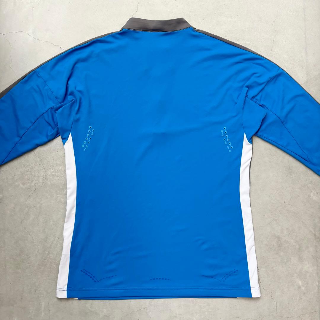 【美品】DESCENTE GOLF ジップスタンド ロングスリーブシャツ L