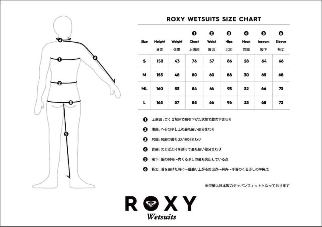 ROXY WS JS ウィメンズ ウェットスーツ　セミドライ　M
