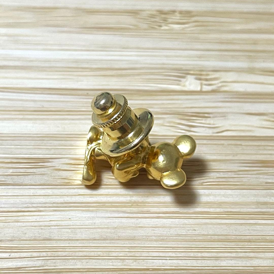 ディズニー ミッキー ピンバッジ レトロ ゴールド