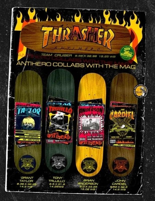 【激レア】ANTIHERO x THRASHER 8.38\"【新品送料込】黄