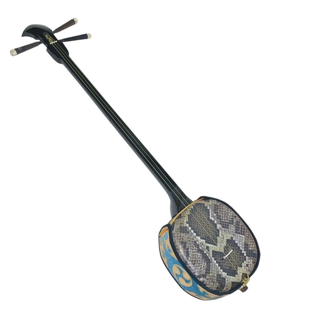 【初心者おすすめ】沖縄三線 人口蛇皮 ハードケース付き 付属品 練習用 【美品】