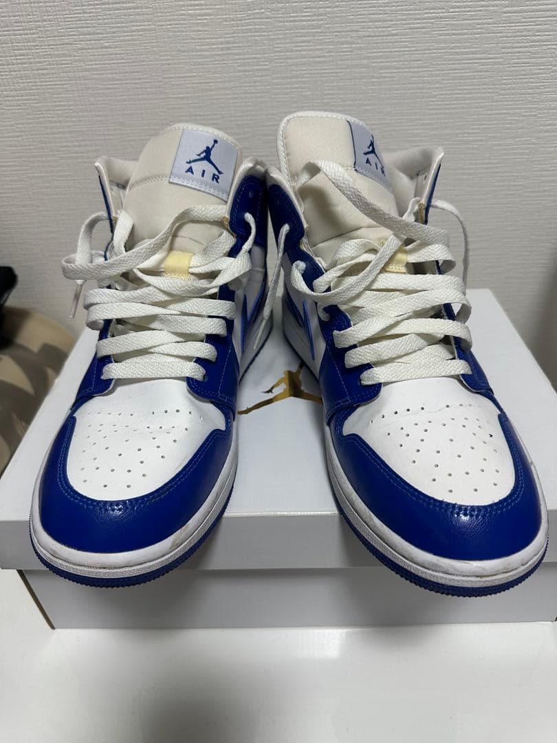 エアジョーダン ハイカット シューズ 青/白