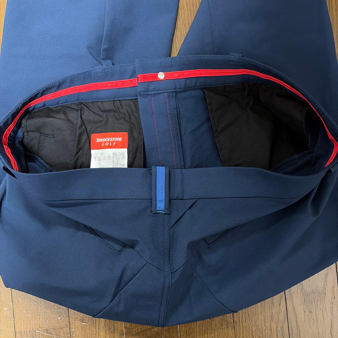 【中古】BRIDGESTONE GOLF ストレッチパンツ ネイビー系96㎝