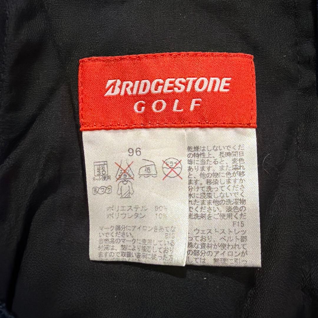 【中古】BRIDGESTONE GOLF ストレッチパンツ ネイビー系96㎝