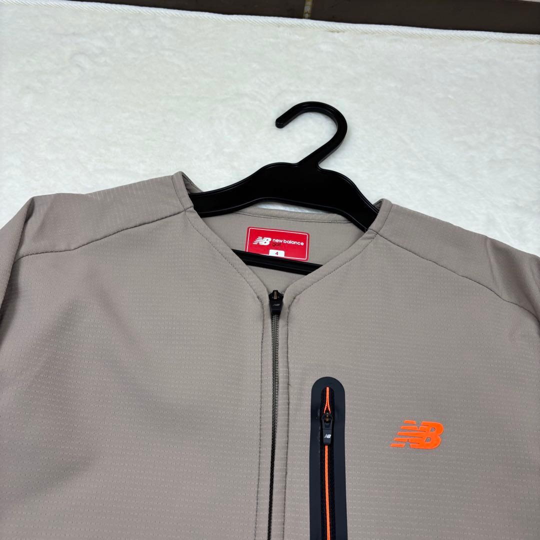 未使用級　new balance ゴルフジャケット 薄て　ベージュ　春ゴルフ