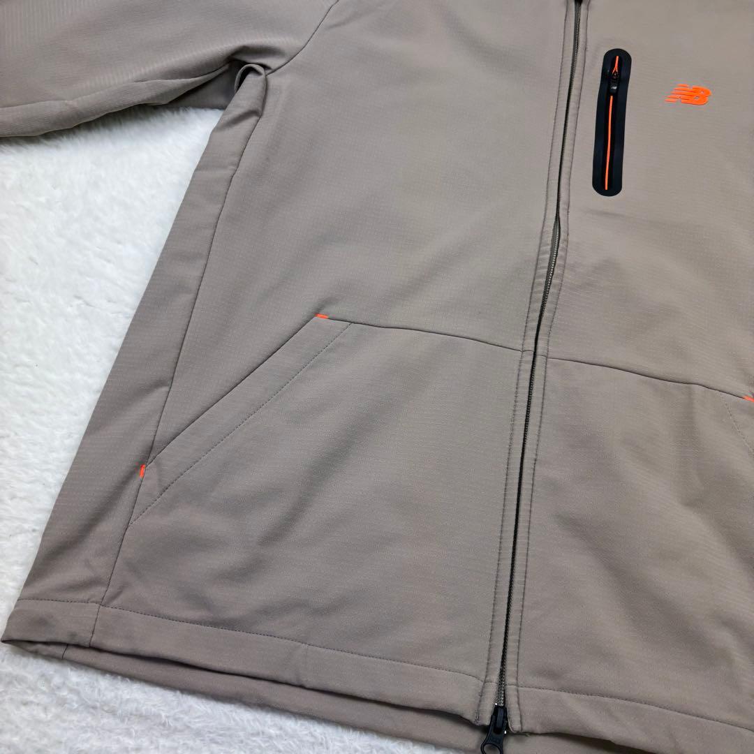未使用級　new balance ゴルフジャケット 薄て　ベージュ　春ゴルフ