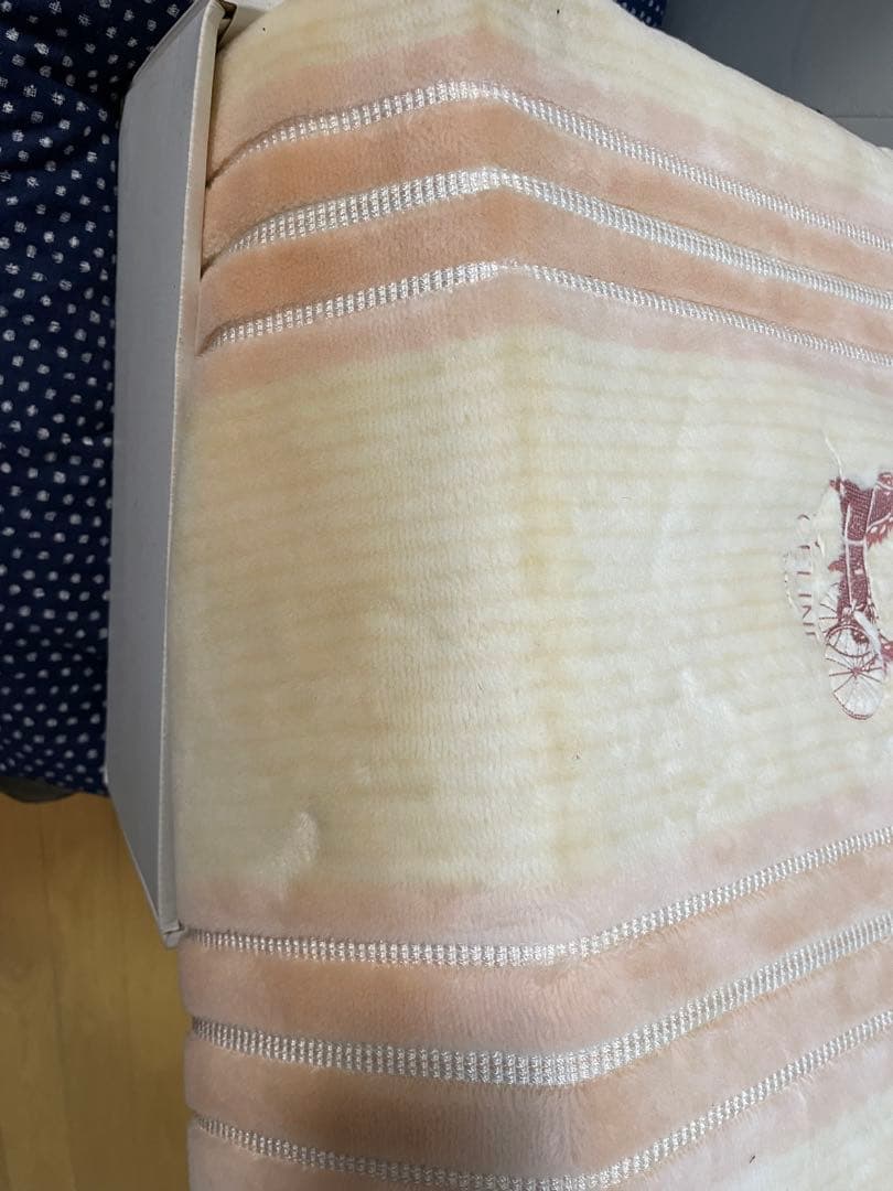 CELINE 馬車刺繍 綿毛布　ブランケット