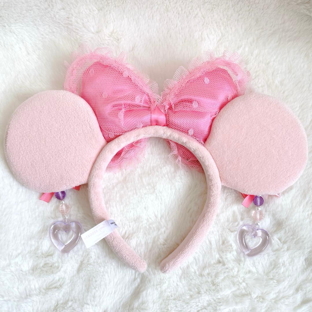 ディズニー ミニー ピンク リボン ハート　イヤリング カチューシャ