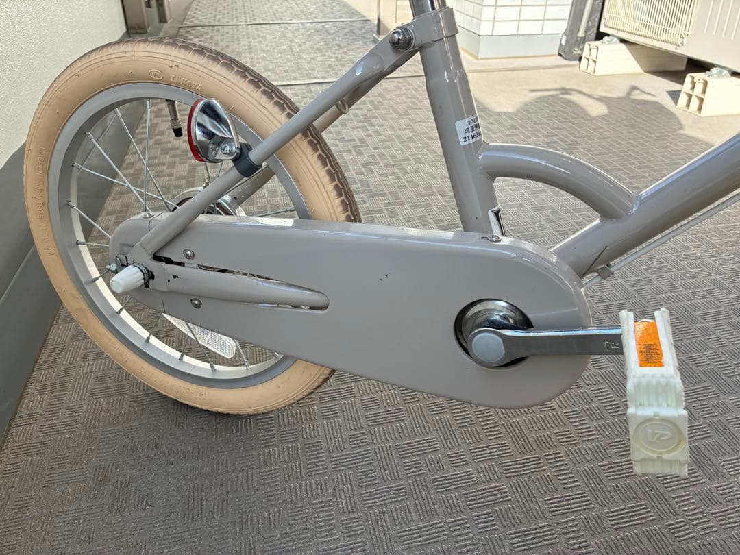 TOKYOバイク 16インチ　幼児用自転車 グレー バスケット付き