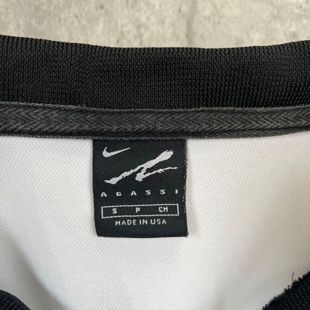 【USA製】NIKE アガシ 半袖 シャツ ジャージ 古着 テニス