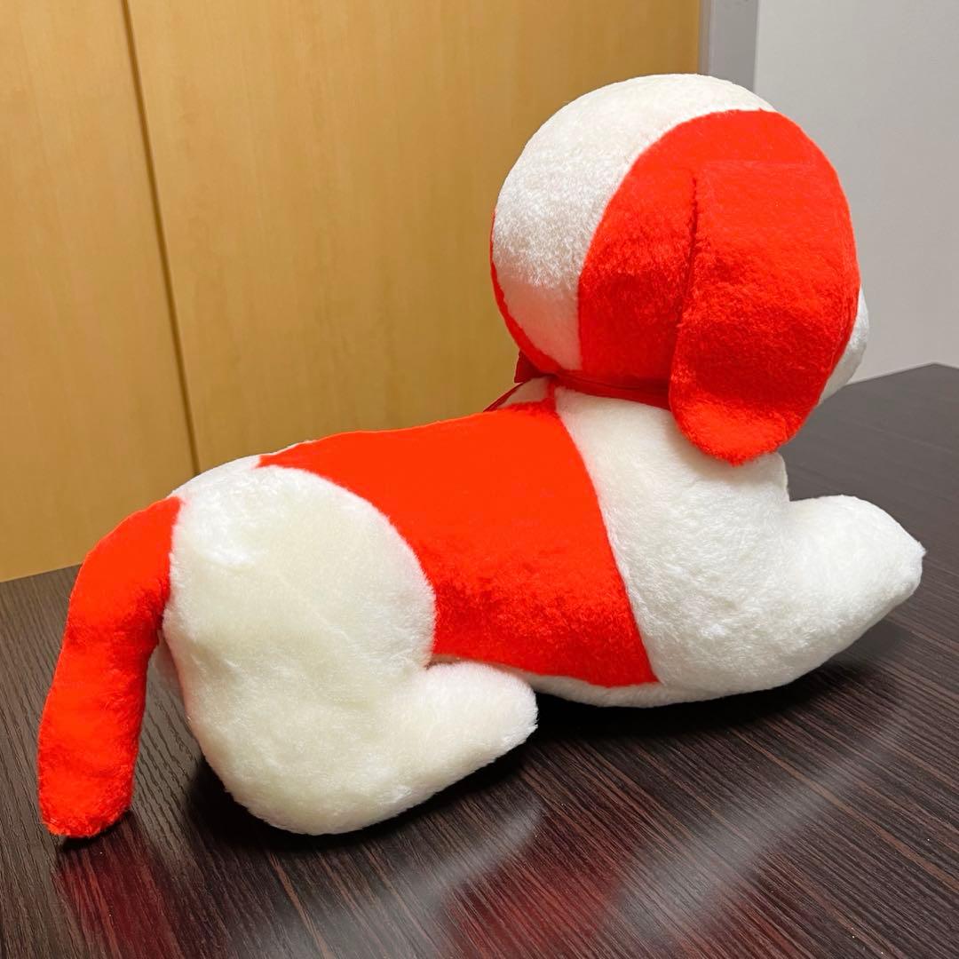 希少 当時物 】 おがくず ぬいぐるみ いぬ イヌ 犬 赤色 レトロ 昭和レトロ