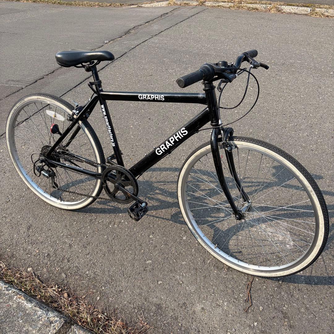 【引取限定】GRAPHIS クロスバイク 自転車 26インチ 北海道