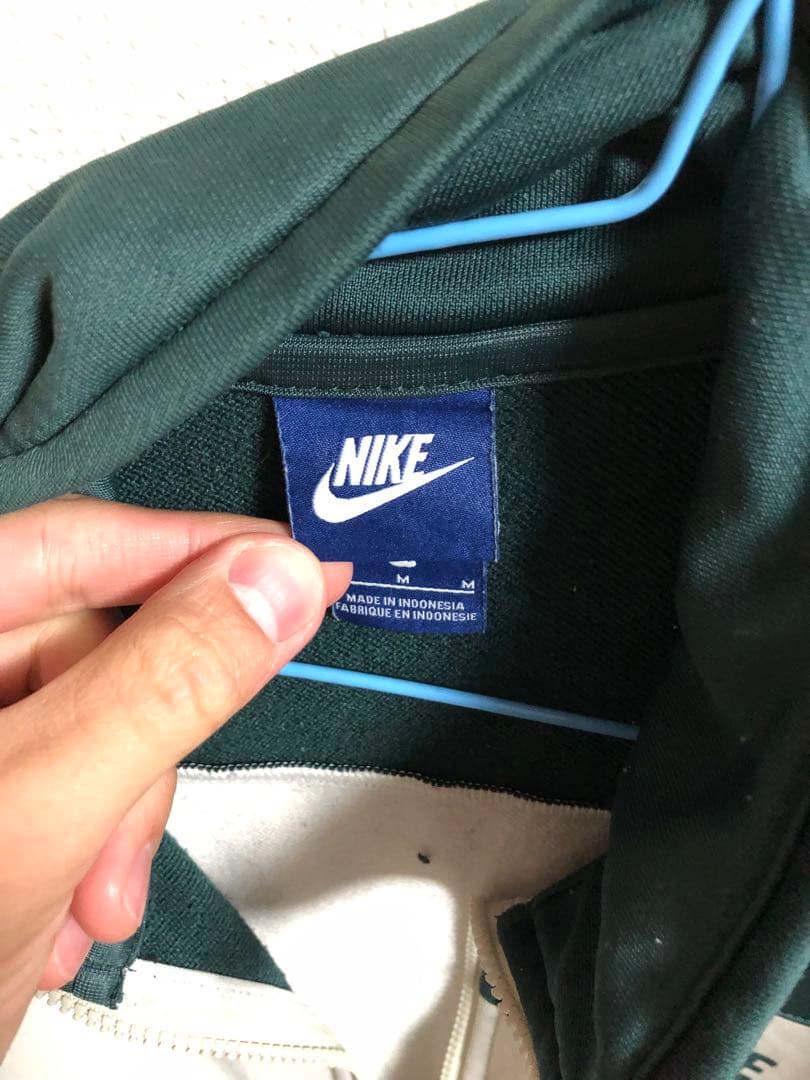 【紺タグ・復刻】Nike ジップアップジャケット グリーン/ベージュ