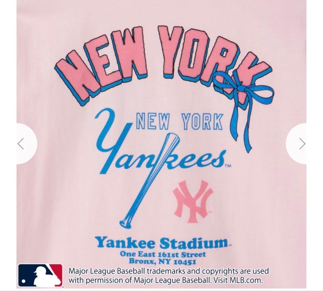 MLB Tシャツ ニューヨーク・ヤンキース ピンク