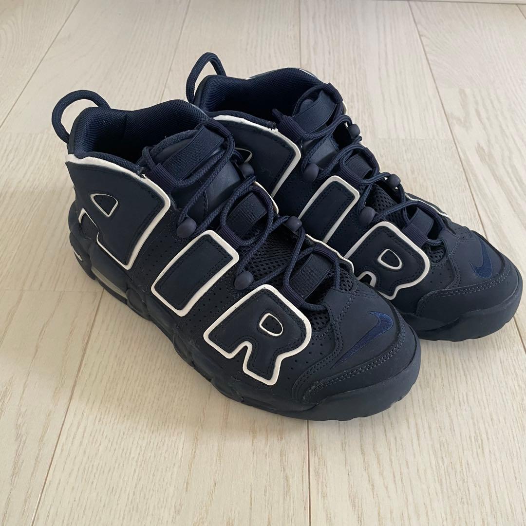 【nikeナイキ】モアテン レディース25cmネイビーMORE UPTEMPO