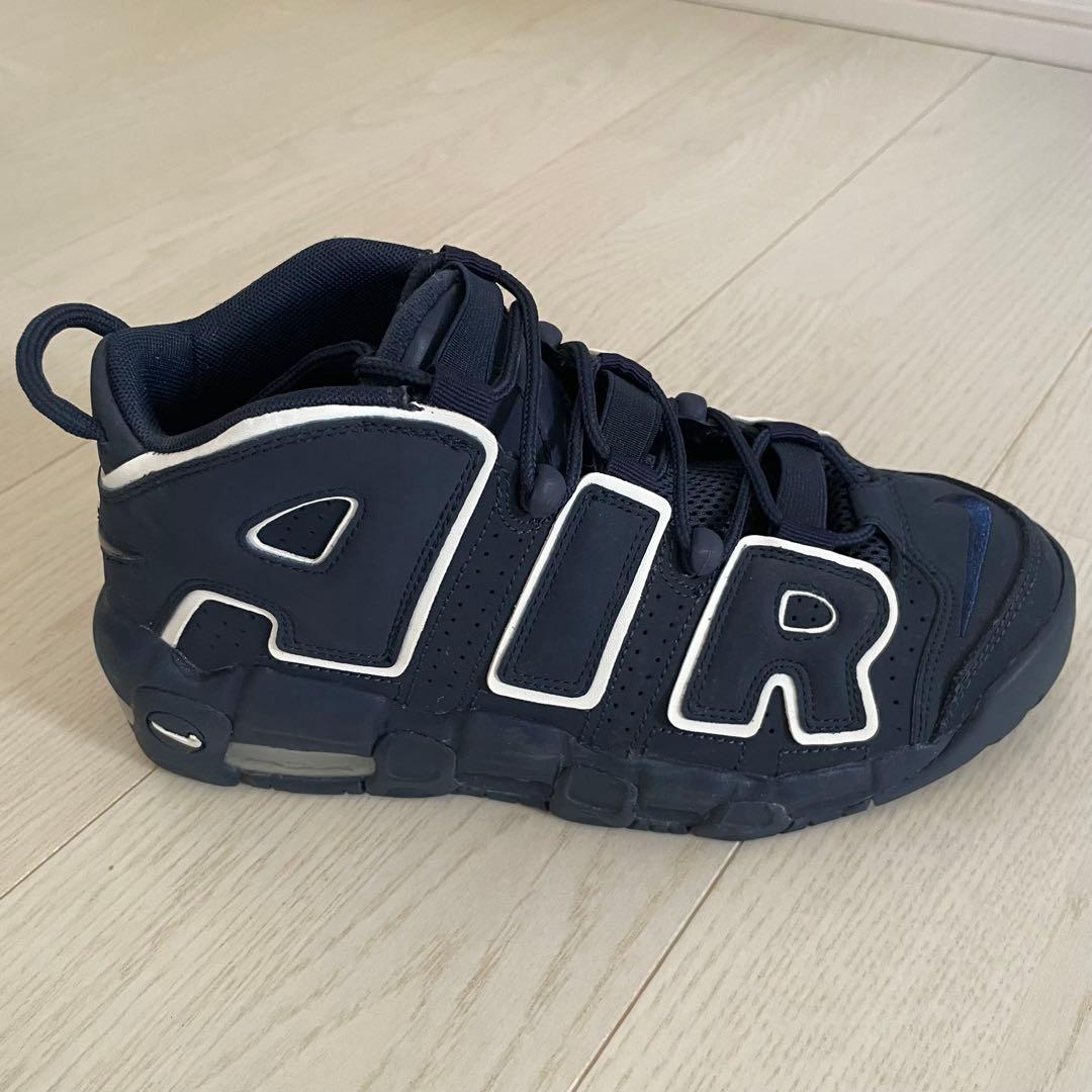 【nikeナイキ】モアテン レディース25cmネイビーMORE UPTEMPO