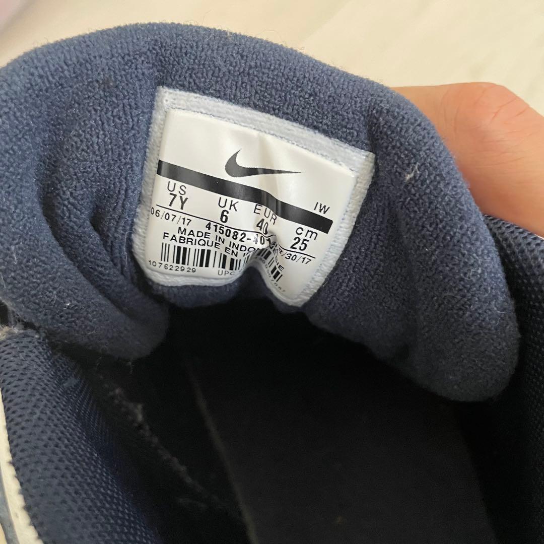 【nikeナイキ】モアテン レディース25cmネイビーMORE UPTEMPO
