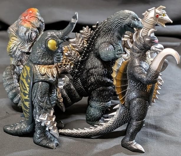 昭和ゴジラ＆ヘドラ＆メカゴジラ他チャンピオンまつり（バンダイ）ソフビ６体セット