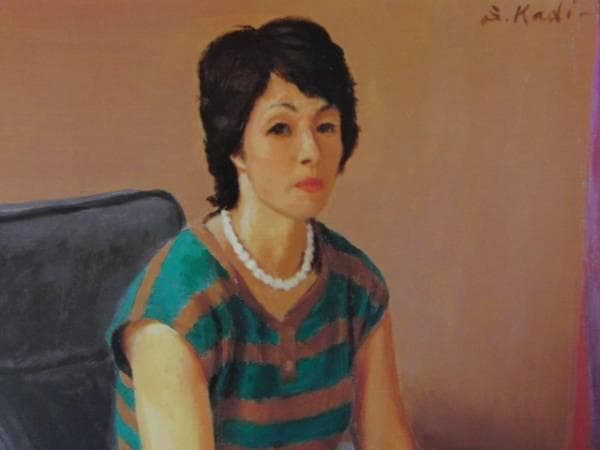 梶 進 「ソファー」、限定画集より、藤島武二、新品額装付