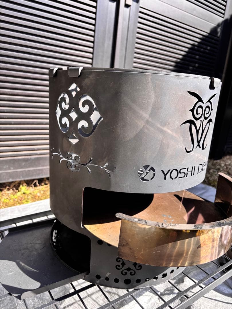YOSHI DENSHI 焚き火台 グリル網付き