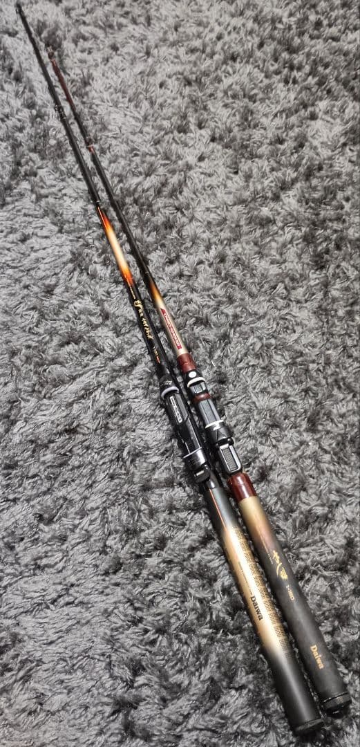 ダイワカーボウィスカー飛竜くわせ1-180&やしま1-150筏竿まとめて2本
