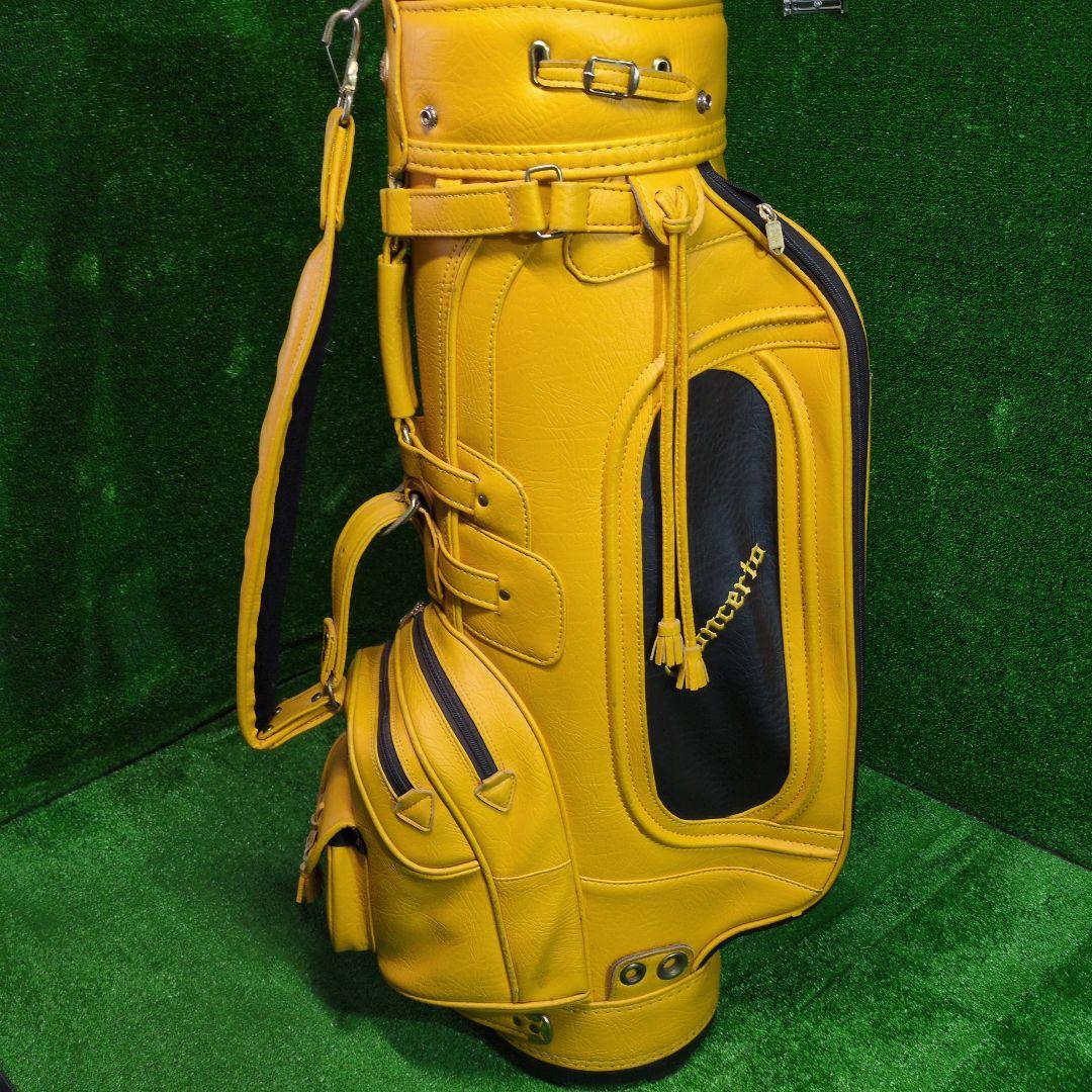 Concerto ゴルフバッグ イエロー　キャディバッグ　合成皮革製