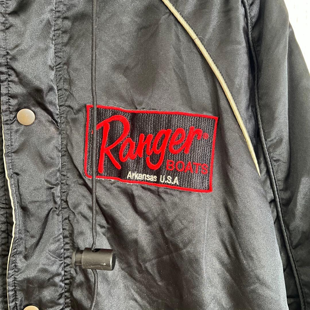レンジャーボート★フーデッドナイロンジャケット★黒/XL★バスプロショップス