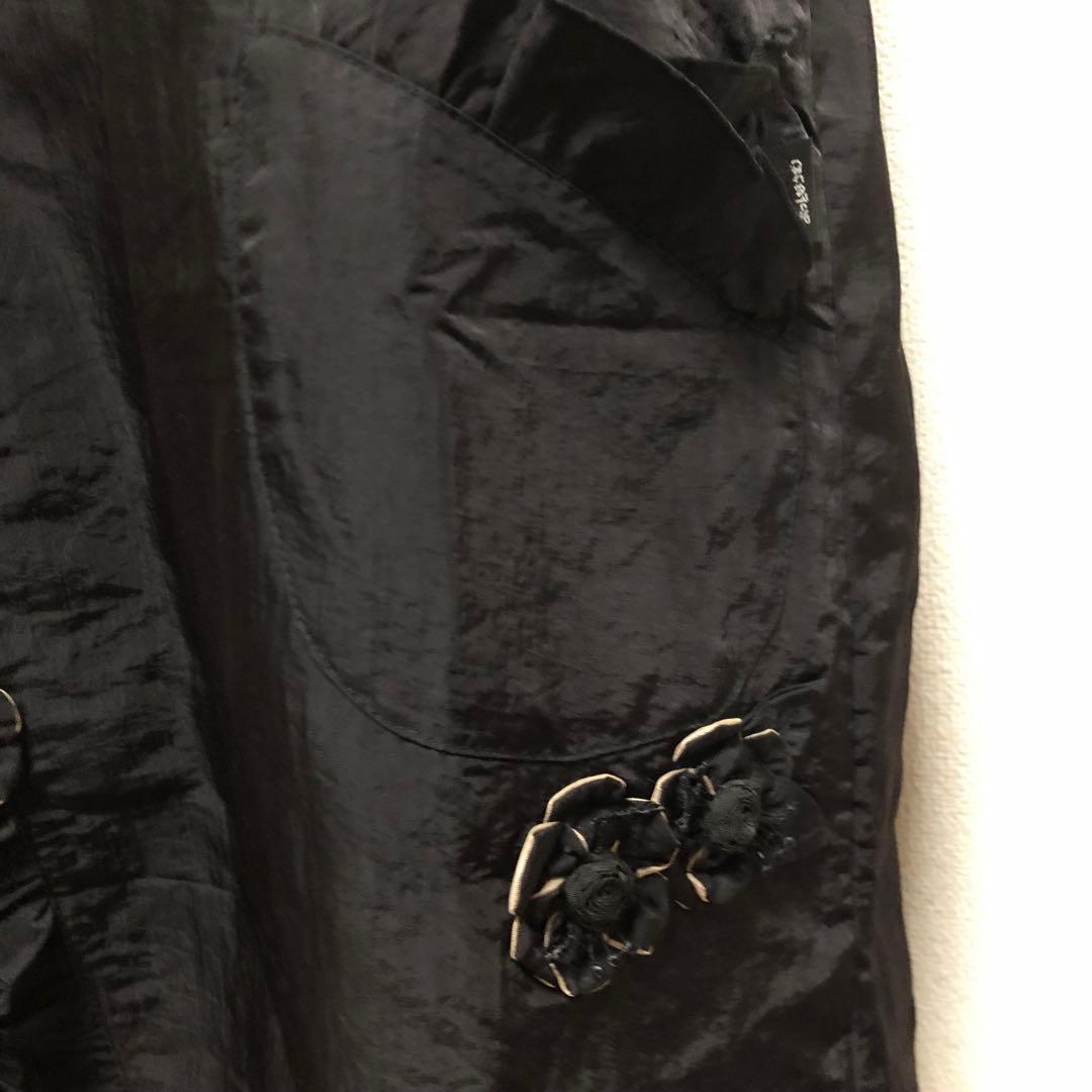 新品 お花モチーフ あったかエプロンドレス ワンピース