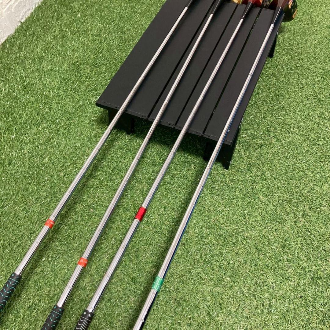 【希少】ビンテージ 木製パーシモンウッド 4本セット スチール