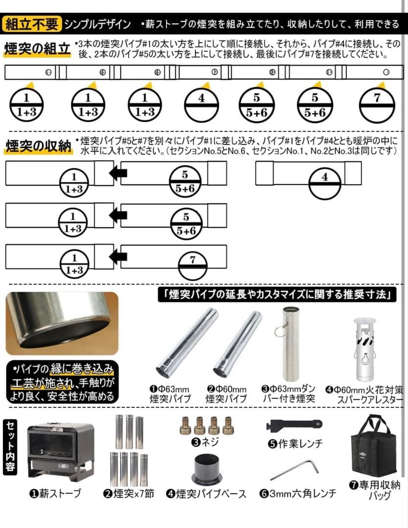 Soomloom薪ストーブKAKA真っ黒キャンプ暖炉ファイヤープレース直火暖取り