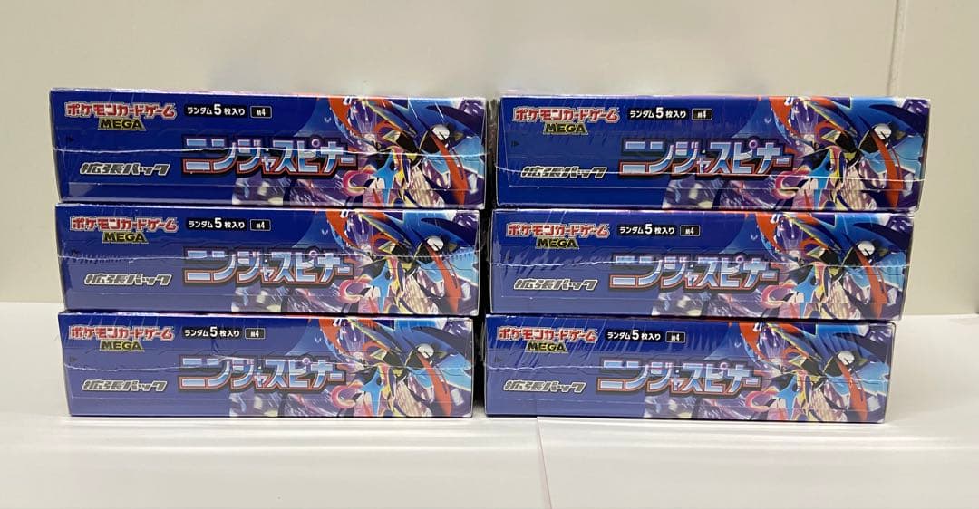 【シュリンク付】ポケモンカードMEGA 拡張パック　ニンジャスピナー　6box