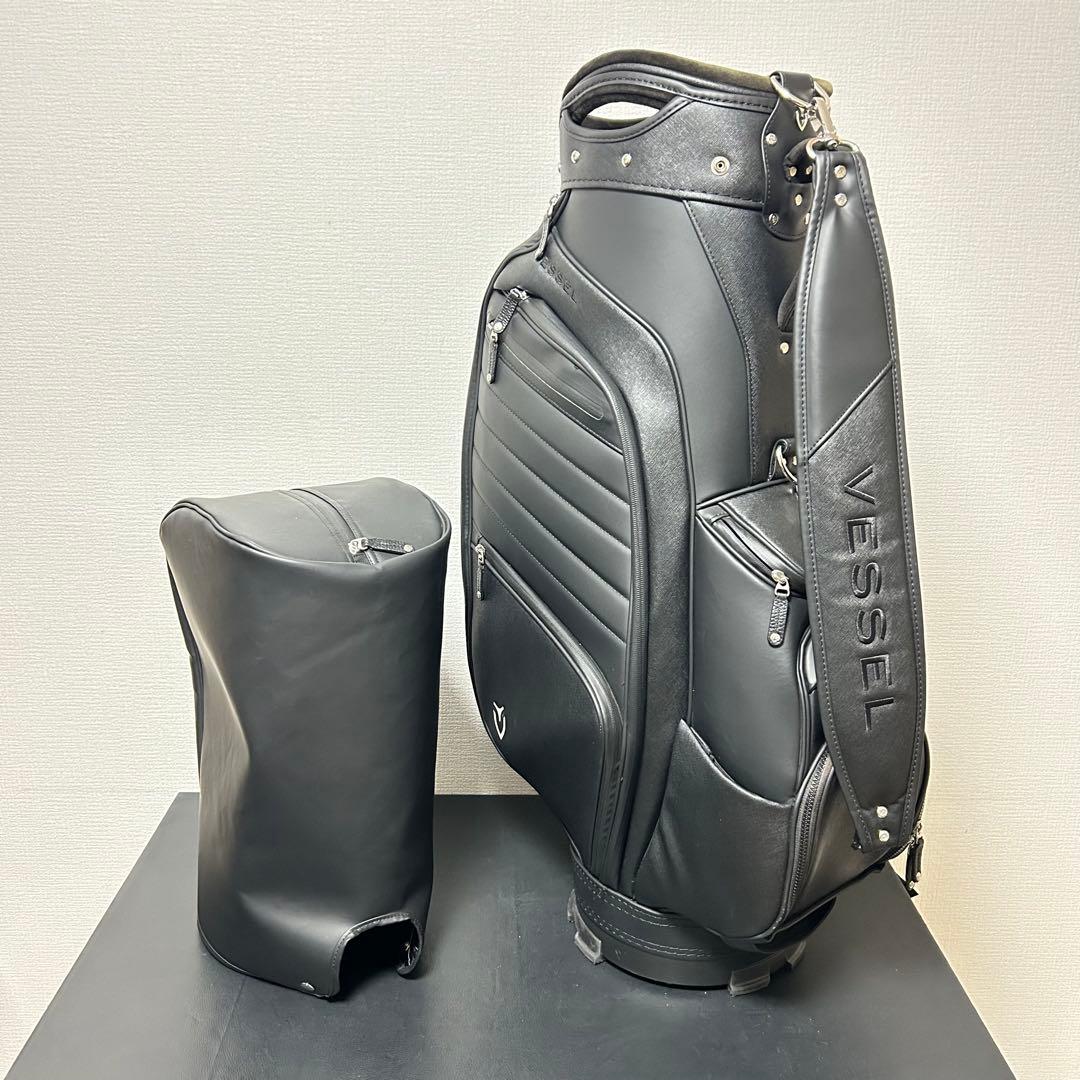 【良品】VESSEL APX Staff キャディバッグ 9型 6分割 ブラック