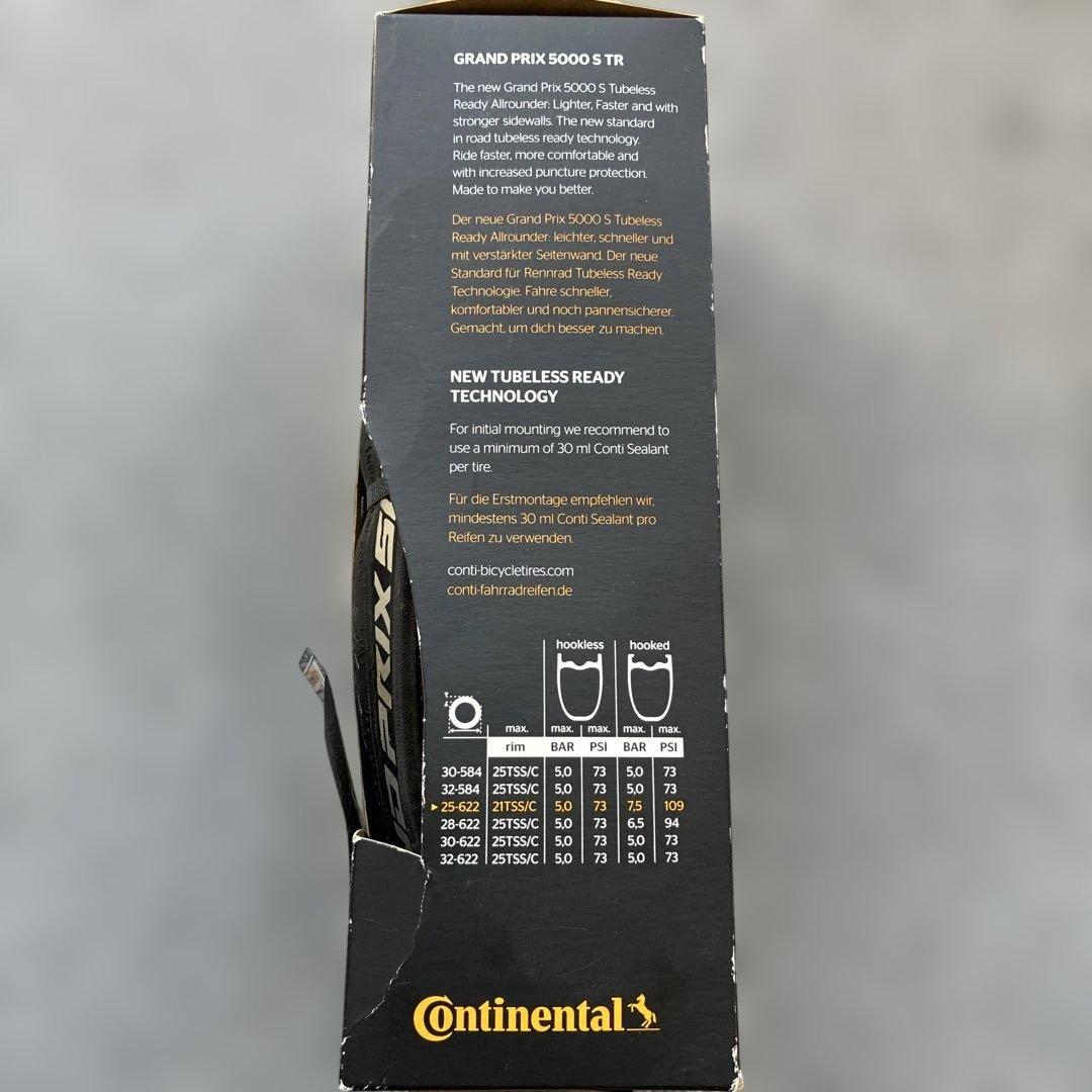 Continental Grand Prix 5000 S チューブレスレディ