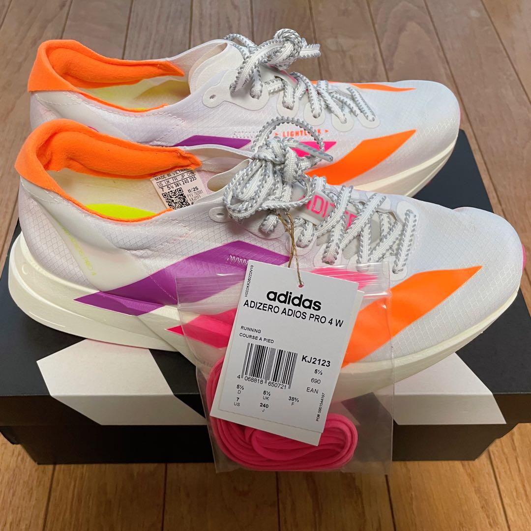 adidas ADIZERO PRO 4 W 24.0cm ソウルマラソン限定
