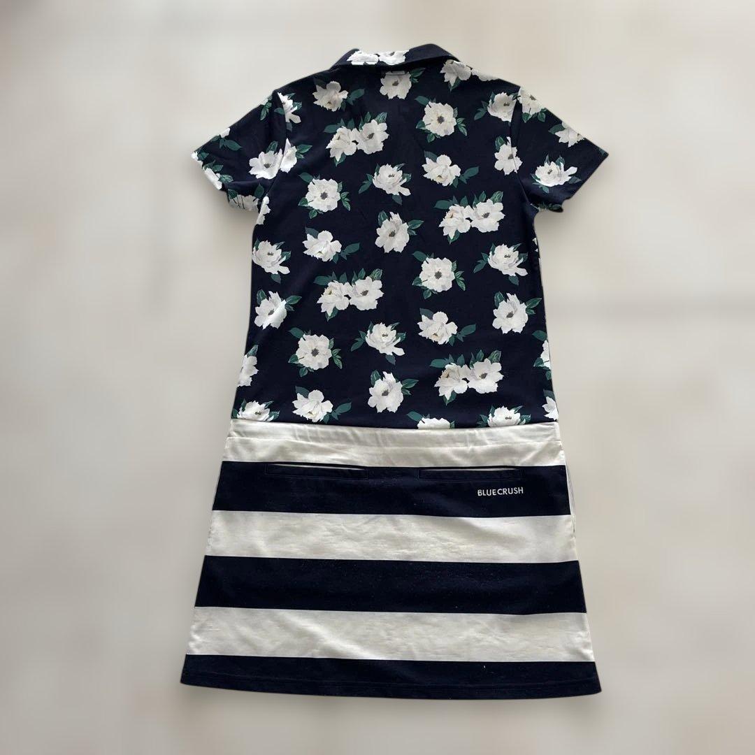 Blue Crush 花柄ポロワンピースネイビー【美品］