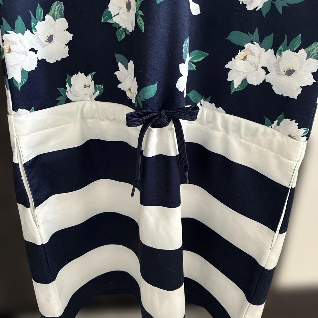 Blue Crush 花柄ポロワンピースネイビー【美品］