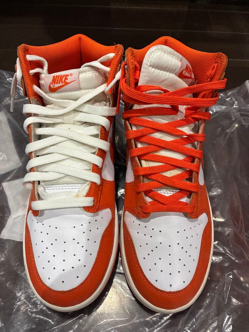 Nike Dunk High オレンジ/ホワイト　Orange Blaze