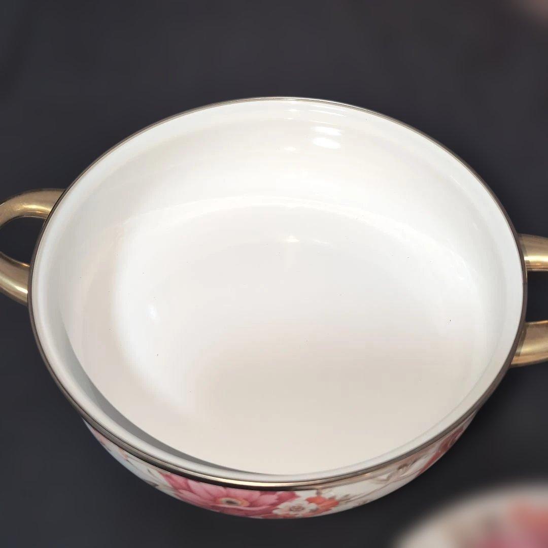新品EJIRY  GRAND 両手鍋エジリーロイヤルグランドホーロー鍋